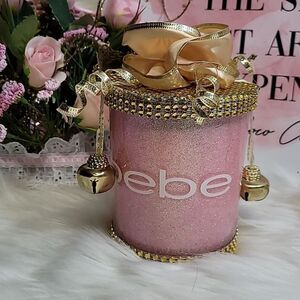 bebe Pink Glitter  Apple Peony  Candle NWT